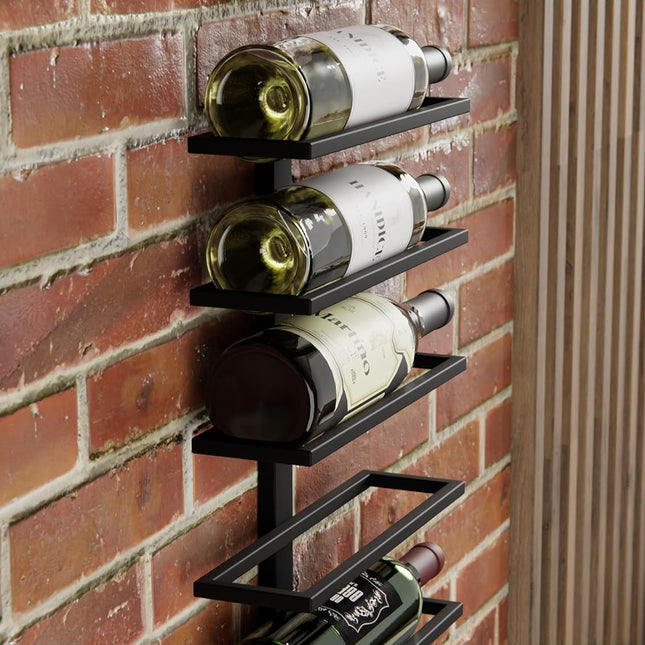 CARLA HOME Metal Wall Mount Wine Rack for Wine Bottles, Liquor, Champagne (Holds 10 Bottles)-1978962248244269058
