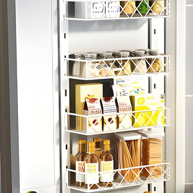 CARLA HOME 6 Tier Adjustable Baskets Over Door Pantry Organiser for Home Kitchen-1978962250328838145
