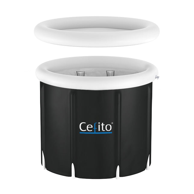 Weisshorn Portable Ice Bath Tub 70X80CM Inflatable Folding Bathtub Spa Massage