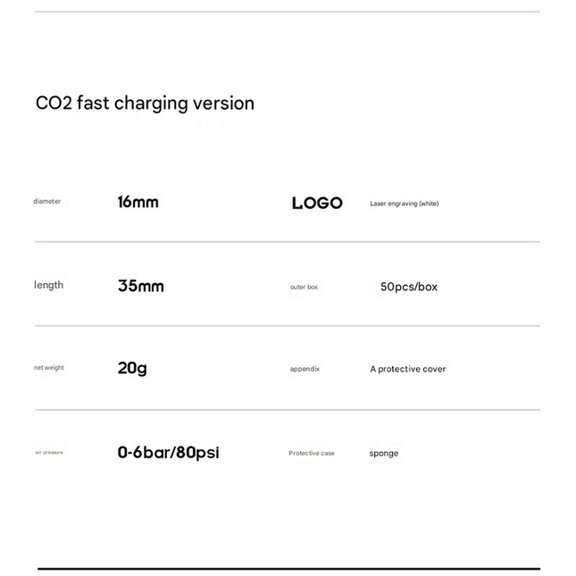Silver Portable CO2 Bike Tire Inflator with Nozzle - Quick Inflation for Road and Mountain Bikes