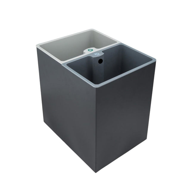 Recycle Compartment Bin 7L + 7L - Black