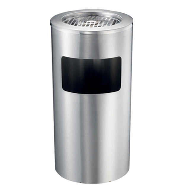 Stainless Steel Lobby Bin With Ashtray 10L