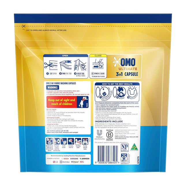 Omo Ultimate 3in1 Sensitive 224 Laundry Capsules-1973194178611515393