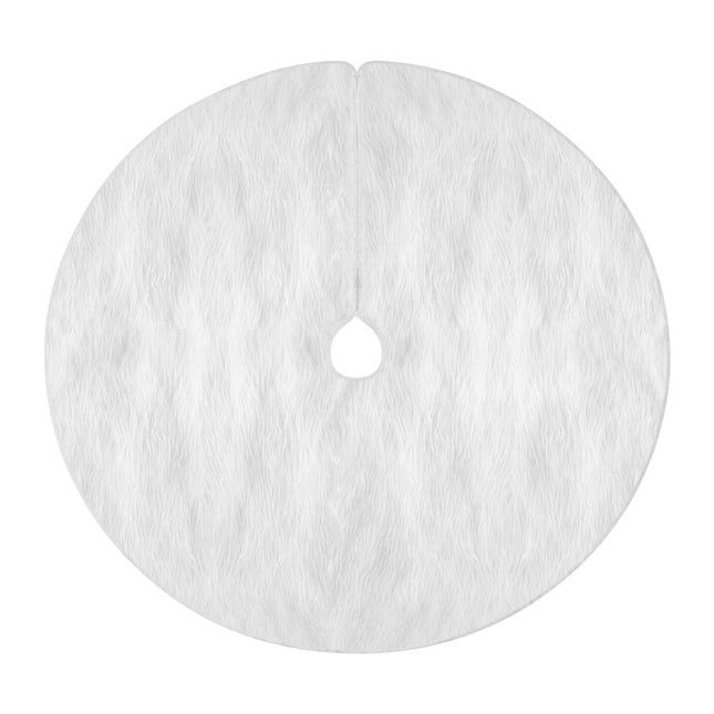 Jingle Jollys Christmas Tree Skirt 120cm Plush Xmas Fluffy Ornaments Decor White