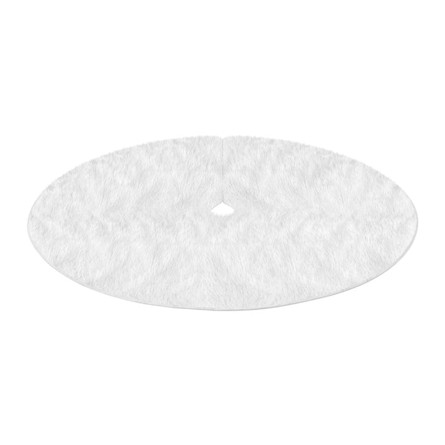 Jingle Jollys Christmas Tree Skirt 90cm Plush Xmas Fluffy Ornaments Decor White