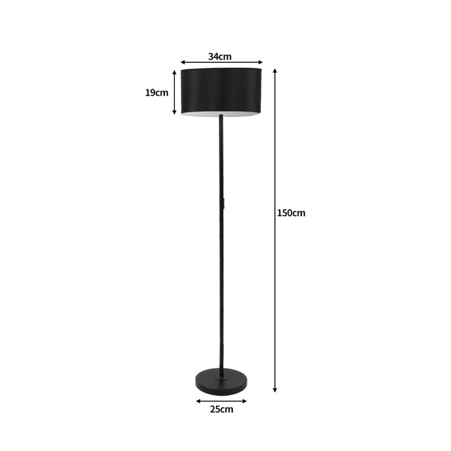 EMITTO Modern LED Floor Lamp Stand Reading Black-1973193948923039746