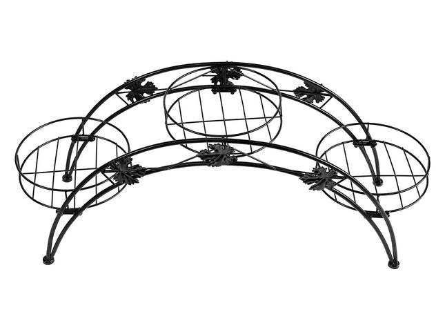Levede Plant Stand Outdoor Indoor Metal Black-1864184706929659904