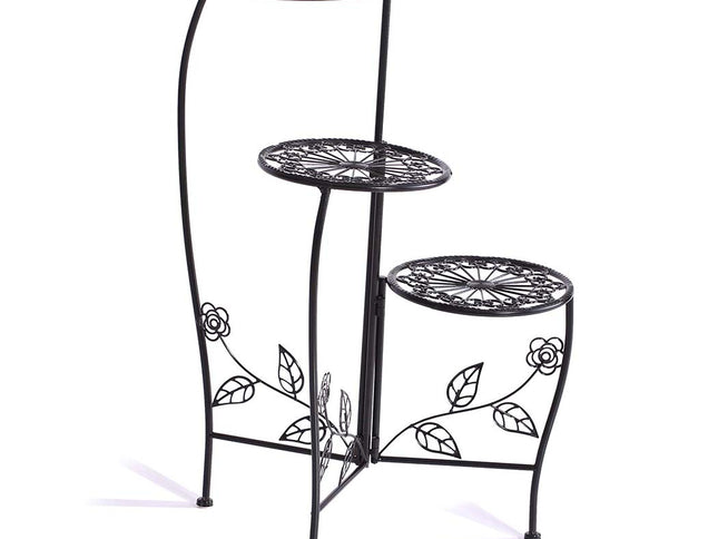 Plant Stand Outdoor Indoor Flower Pots Black-1894516825778163712