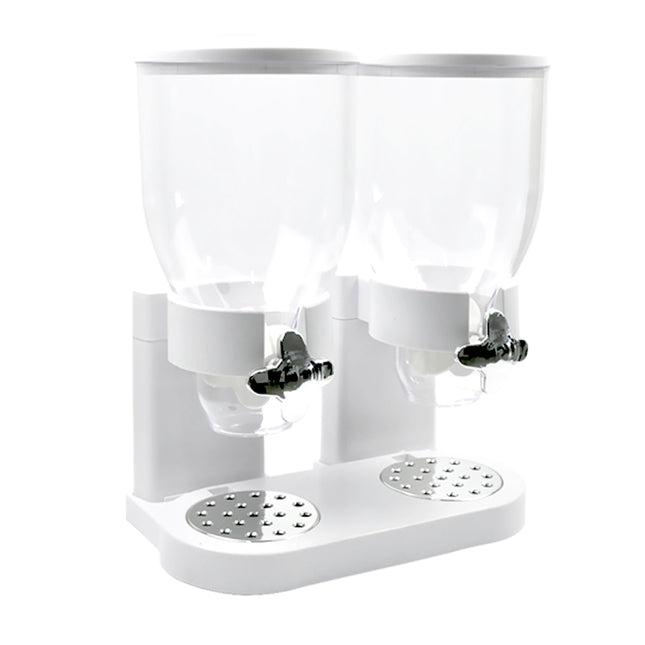 TOQUE Double Cereal Dispenser Dry Food White-1973194008834478081