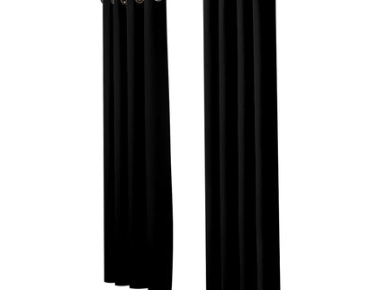 2x Blockout Curtains Panels 3 Layers Black-1910113265929818113