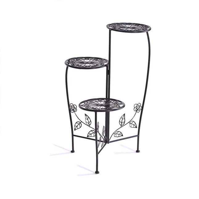 Plant Stand Outdoor Indoor Flower Pots Black-1954802661400383489