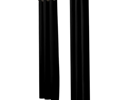 2x Blockout Curtains Panels 3 Layers Black-1942353378260684801