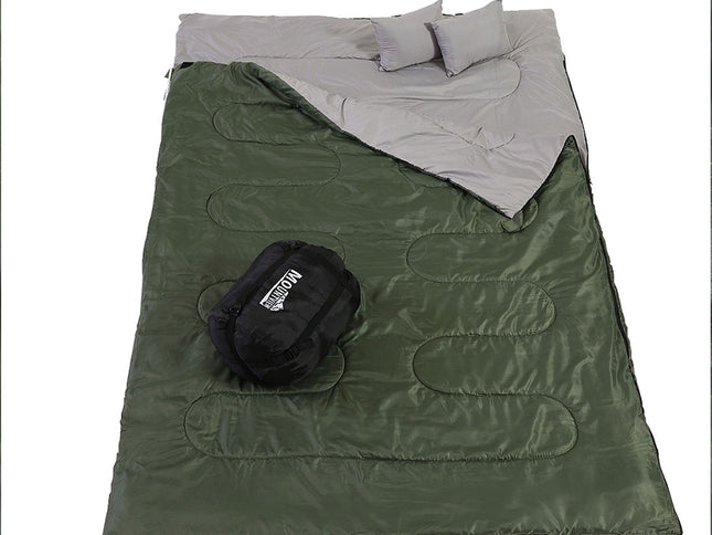 Mountview Sleeping Bag Double Bags Outdoor Army Green-1973193763648049153