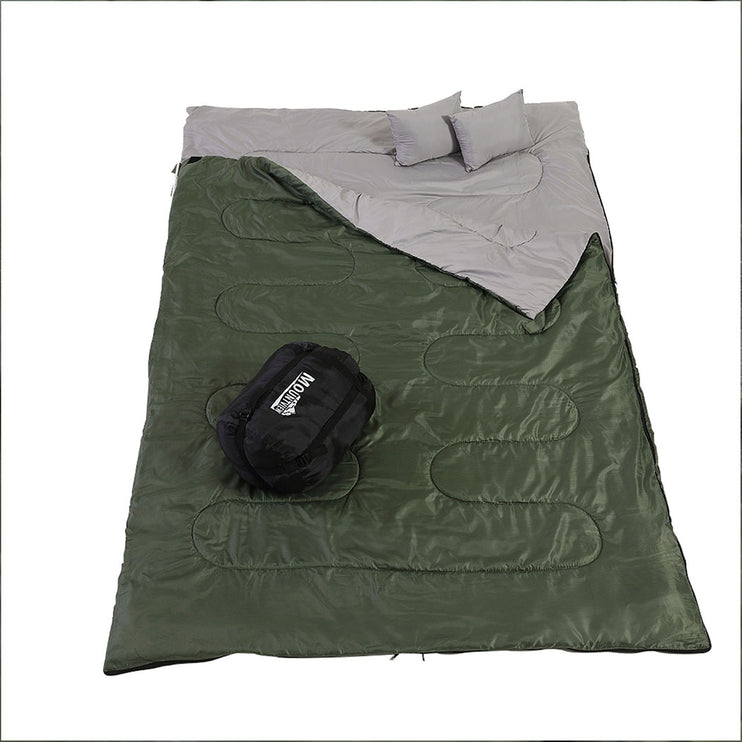 Mountview Sleeping Bag Double Bags Outdoor Army Green-1973193763648049153