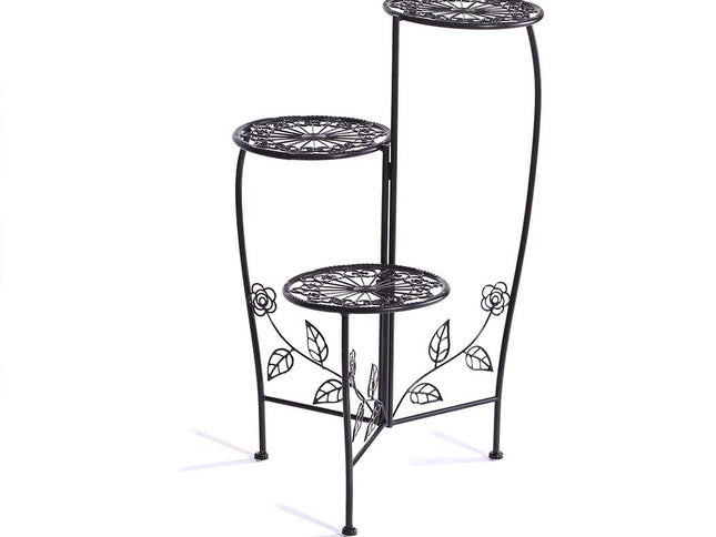 Plant Stand Outdoor Indoor Flower Pots Black-1973193772137320449