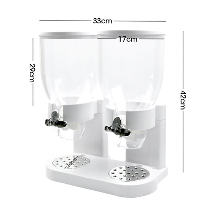 TOQUE Double Cereal Dispenser Dry Food White-1973194008834478082