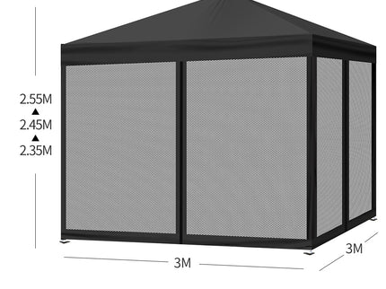 Mountview Gazebo Pop Up Marquee Outdoor Black-1864184684779540482