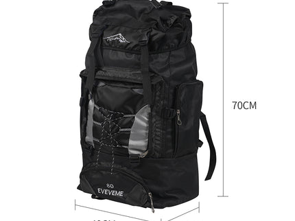 Military Backpack Tactical Hiking Camping Black-1864184673211650050