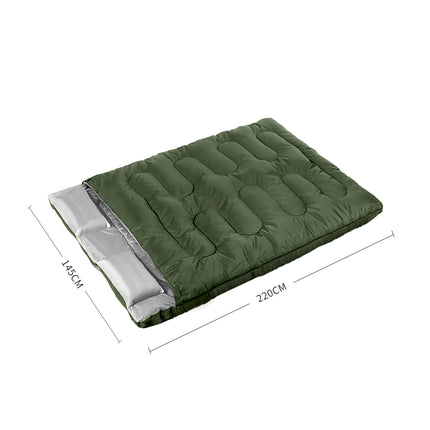Mountview Sleeping Bag Double Bags Outdoor Army Green-1973193763648049154