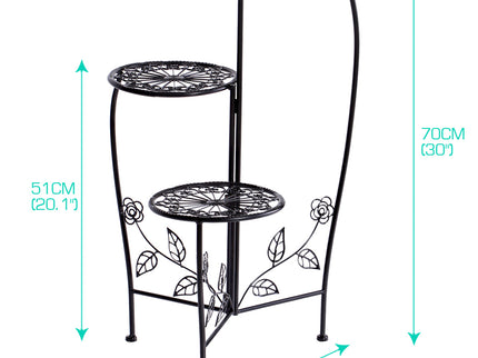 Plant Stand Outdoor Indoor Flower Pots Black-1894516825778163714