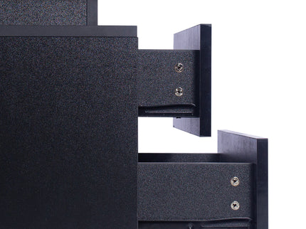 Levede Bedside Tables Side Table 2 Drawers Black-1910113068461985795
