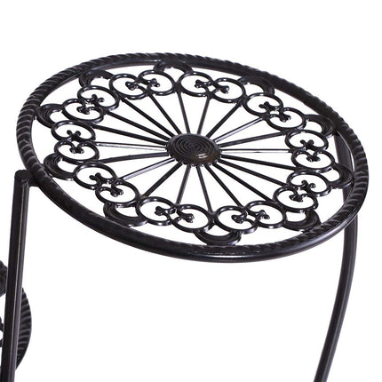 Plant Stand Outdoor Indoor Flower Pots Black-1973193772137320452
