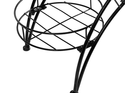 Levede Plant Stand Outdoor Indoor Metal Black-1864184706929659908