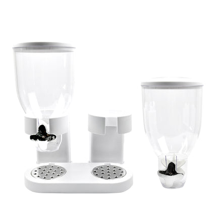 TOQUE Double Cereal Dispenser Dry Food White-1973194008834478085
