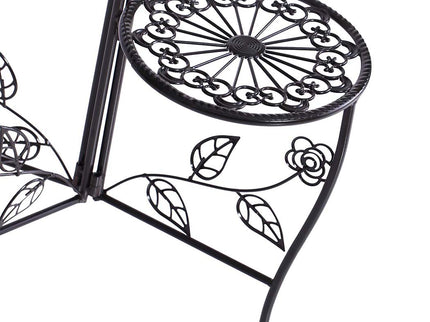 Plant Stand Outdoor Indoor Flower Pots Black-1894516825778163717
