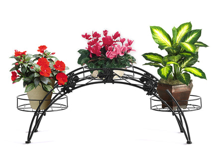 Levede Plant Stand Outdoor Indoor Metal Black-1864184706929659909