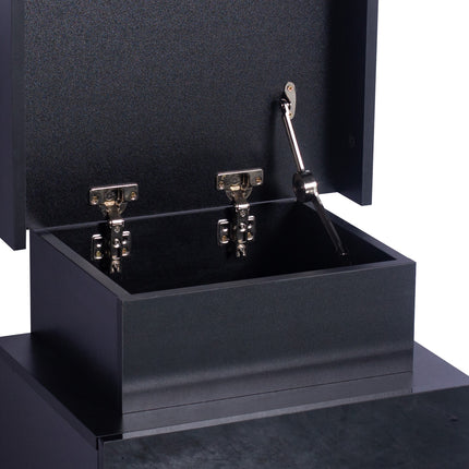 Levede Bedside Tables Side Table 2 Drawers Black-1973193865179566085
