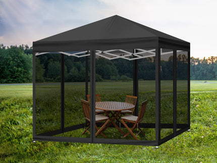 Mountview Gazebo Pop Up Marquee Outdoor Black-1864184684779540487