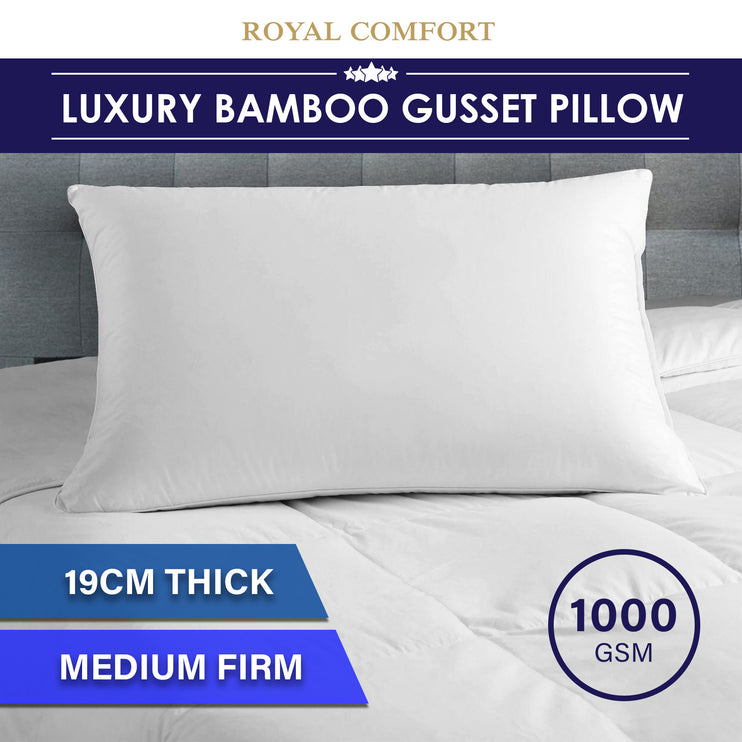 Luxury - Bamboo Gusset Pillow - Single Pack-1951134817806585857