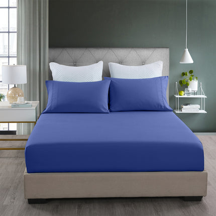 Royal Comfort Bamboo Cooling 2000TC 3-Piece Combo Set - Double -Royal Blue-1951134874303860737