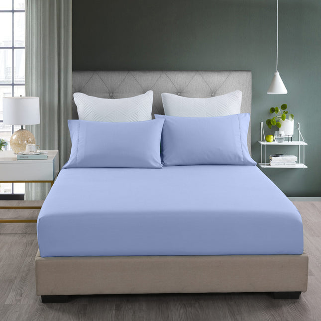 Royal Comfort Bamboo Cooling 2000TC 3-Piece Combo Set - King-Light Blue-1951134876497481729