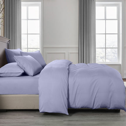 Royal Comfort Bamboo Cooling 2000TC Quilt Cover Set - Double-Lilac Grey-1951134827336044546