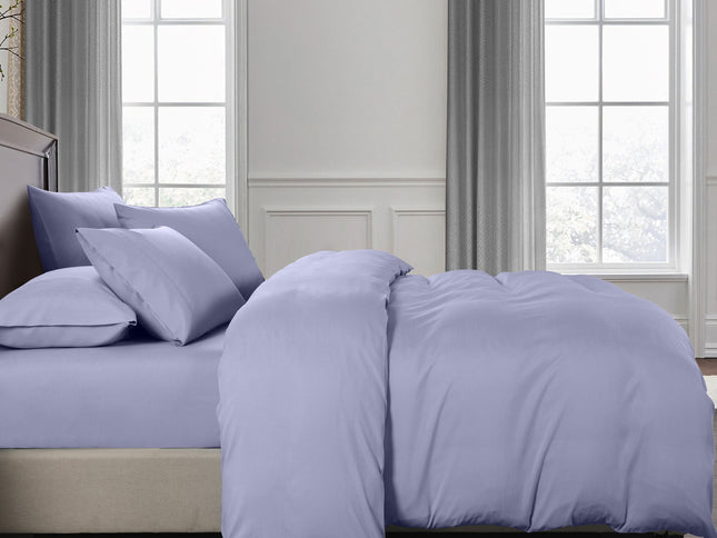 Royal Comfort Bamboo Cooling 2000TC Quilt Cover Set - Double-Lilac Grey-1951134827336044546