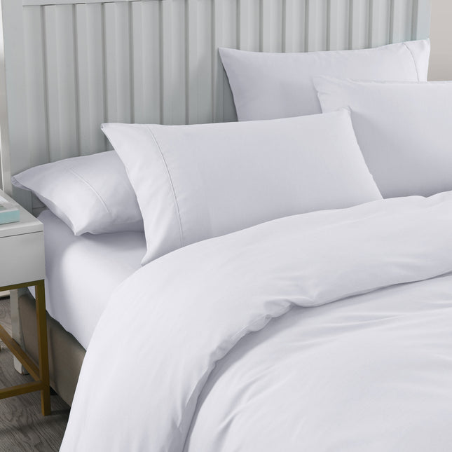 Royal Comfort Bamboo Cooling 2000TC Quilt Cover Set - Queen-White-1951134828384620545
