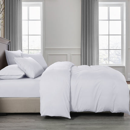 Royal Comfort Bamboo Cooling 2000TC Quilt Cover Set - King - White-1951134829093457922