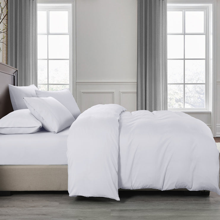 Royal Comfort Bamboo Cooling 2000TC Quilt Cover Set - King - White-1951134829093457922