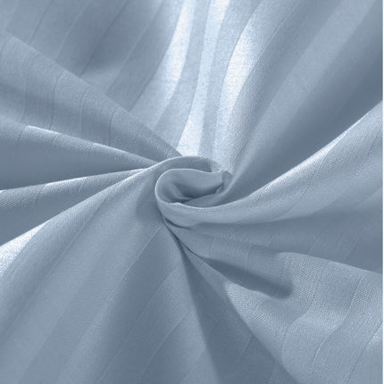 Royal Comfort 1200TC COTTON STRIPE -3PC FITTED COMBO SETS QUEEN CHAMBRAY-1951134877302788103