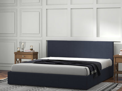 Milano Luxury Gas Lift Bed with Headboard (Model 1) - Charcoal No.35 - King Single-1917365877624410116