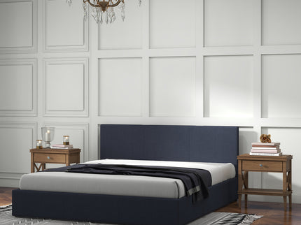 Milano Luxury Gas Lift Bed with Headboard (Model 1) - Charcoal No.35 - King Single-1917365877624410119