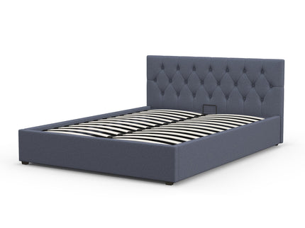 Milano Capri Luxury Gas Lift Bed With Headboard (Model 3) - Charcoal No.35 - King Single-1917365877930594304