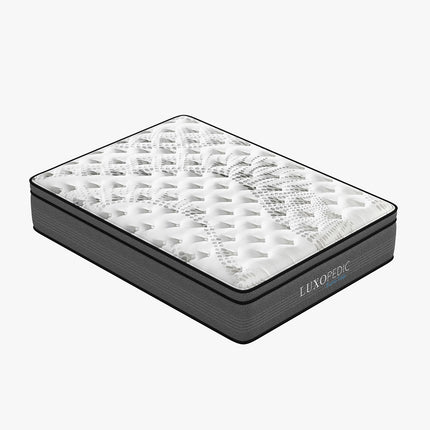 Luxopedic Pocket Spring Mattress 5 Zone 32CM Euro Top Memory Foam Medium Firm-1951134908403552261