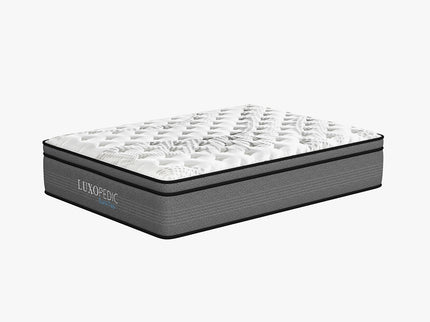 Luxopedic Pocket Spring Mattress 5 Zone 32CM Euro Top Memory Foam Medium Firm-1917365881638359040