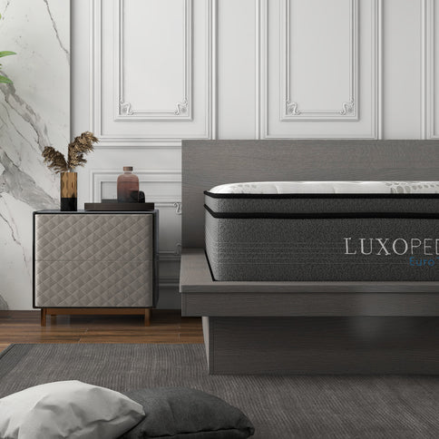 Luxopedic Pocket Spring Mattress 5 Zone 32CM Euro Top Memory Foam Medium Firm-1917365881638359041