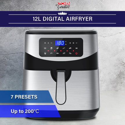 Kitchen Couture Digital 12L Air Fryer - Silver-1951134804376424453