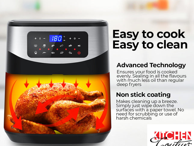 Kitchen Couture Digital 12L Air Fryer - Silver-1889884788303728642