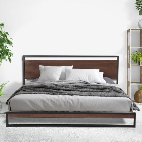 Milano Decor Azure Bed Frame with Headboard � Black - Single-1889884895556276224